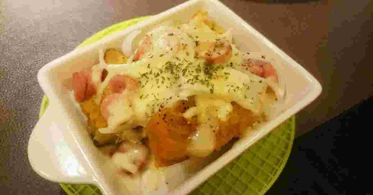 バター×かぼちゃの煮物チーズグラタン