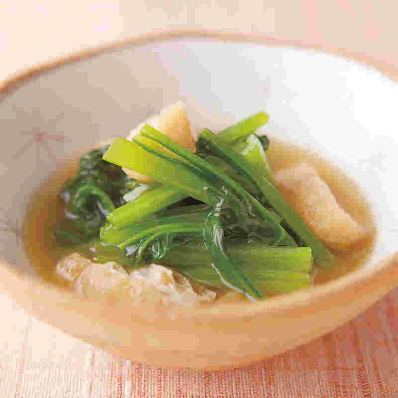 小松菜と油揚げの中華煮びたし