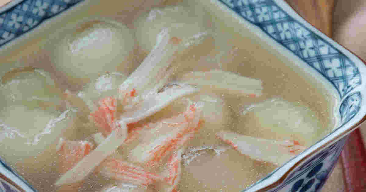 冬瓜とカニカマの中華スープ