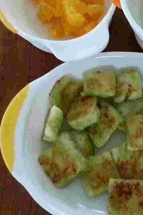 離乳食のグリーンフレンチトースト