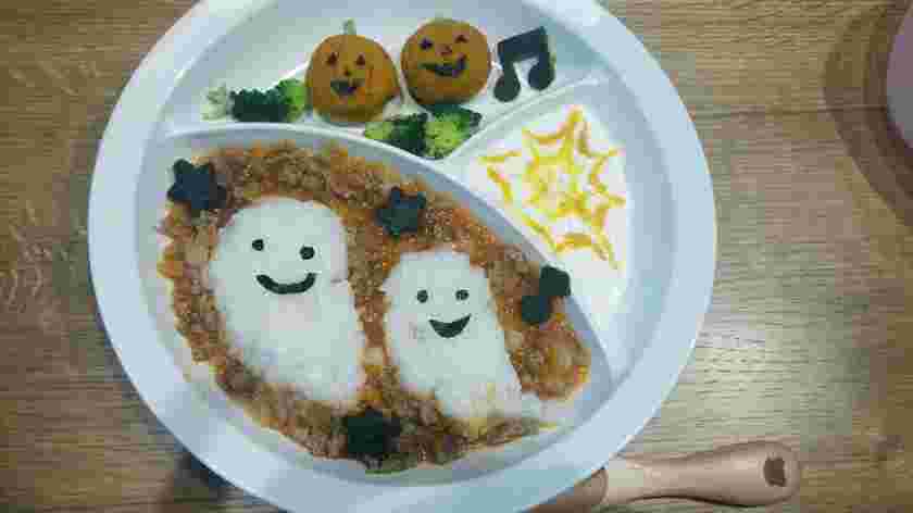 離乳食後期からのハロウィンデコプレート