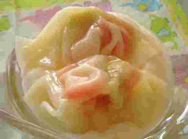 離乳食のフルーツワンタン