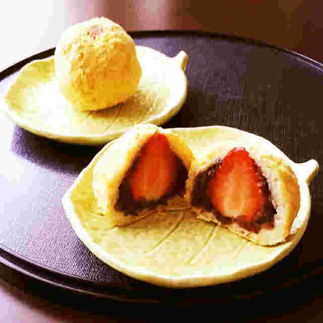 おからで作ったいちご大福