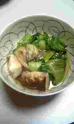 チンゲン菜としいたけの含め煮