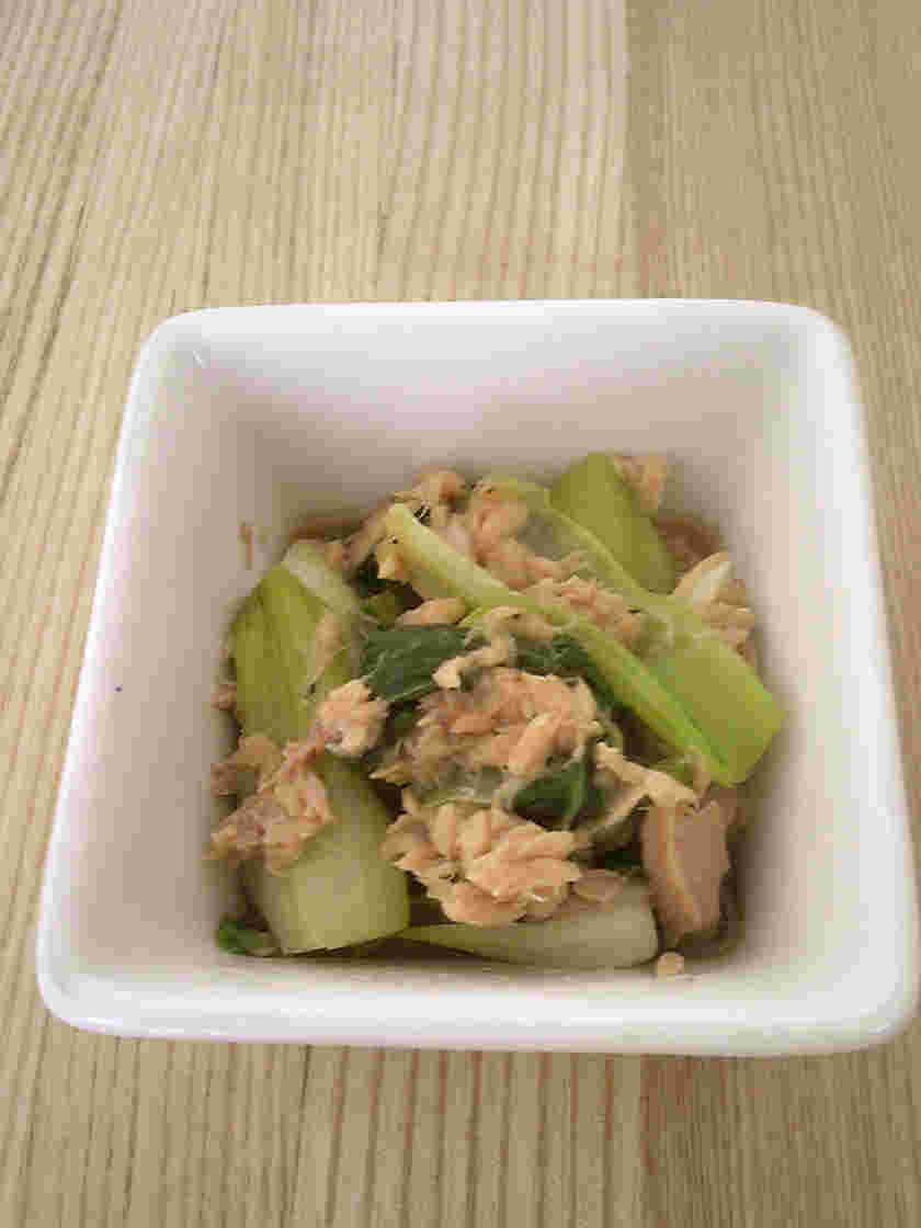 レンジで簡単チンゲン菜とツナの煮物