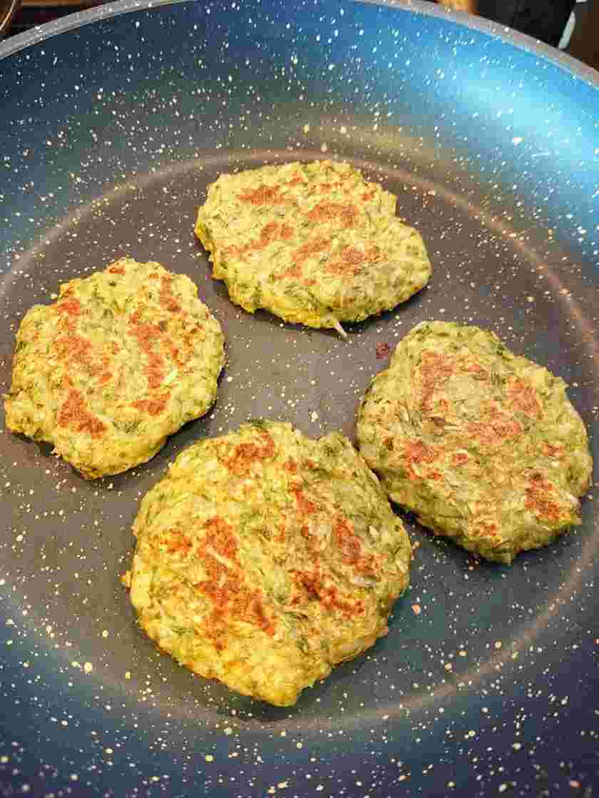 水菜とキャベツのお好み焼き