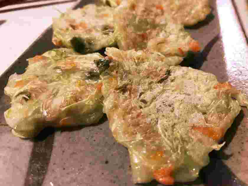 いか入りのお好み焼き