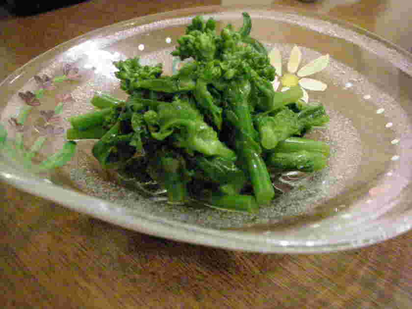 離乳食の菜の花のおひたし