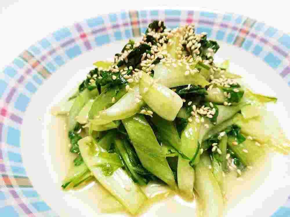 レンジを使ったチンゲン菜のナムル