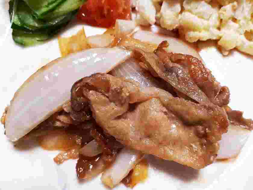 豚肉と玉ねぎのらっきょう酢焼き