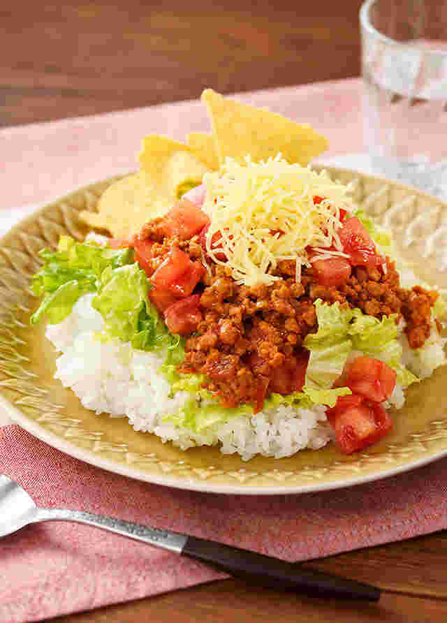 大豆タコミートのタコライス