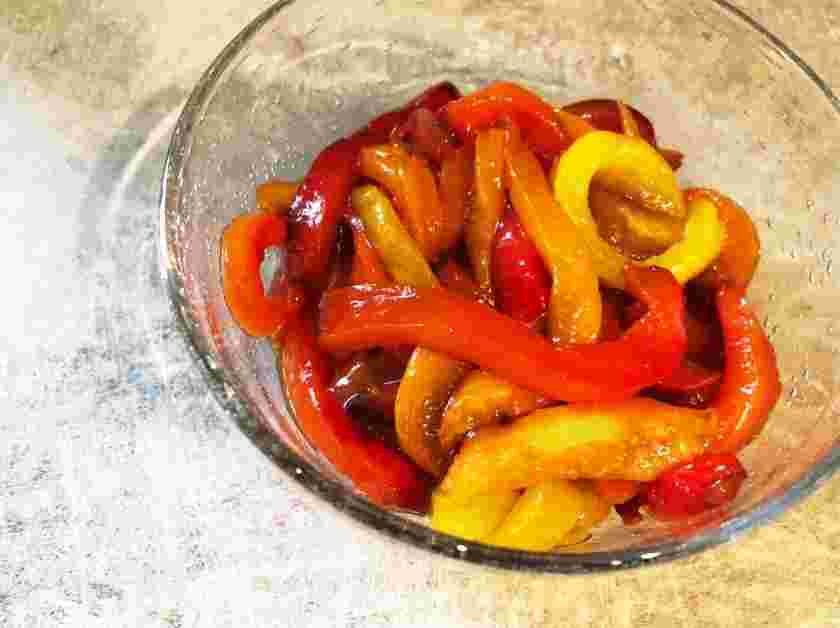 マリネ液を使ったパプリカのバルサミコ酢