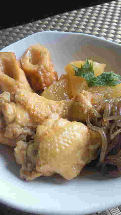 鶏手羽元のこってり甘辛煮物