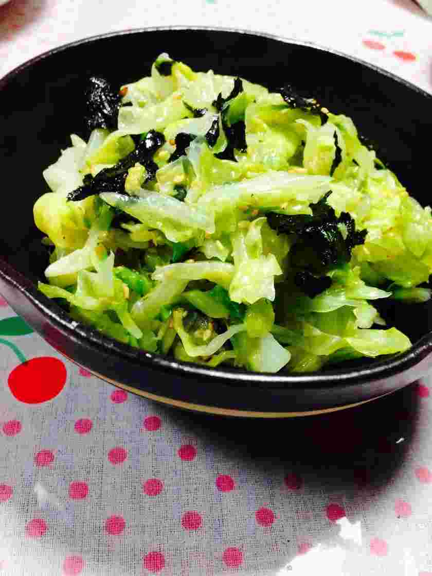 箸休め料理のキャベツと海苔のナムル