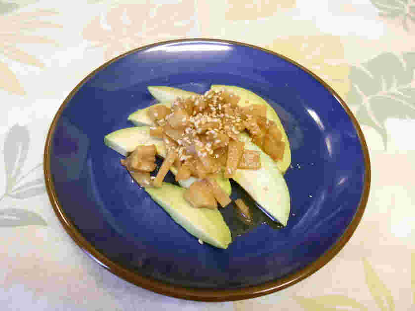 箸休め料理のアボカドメンマ