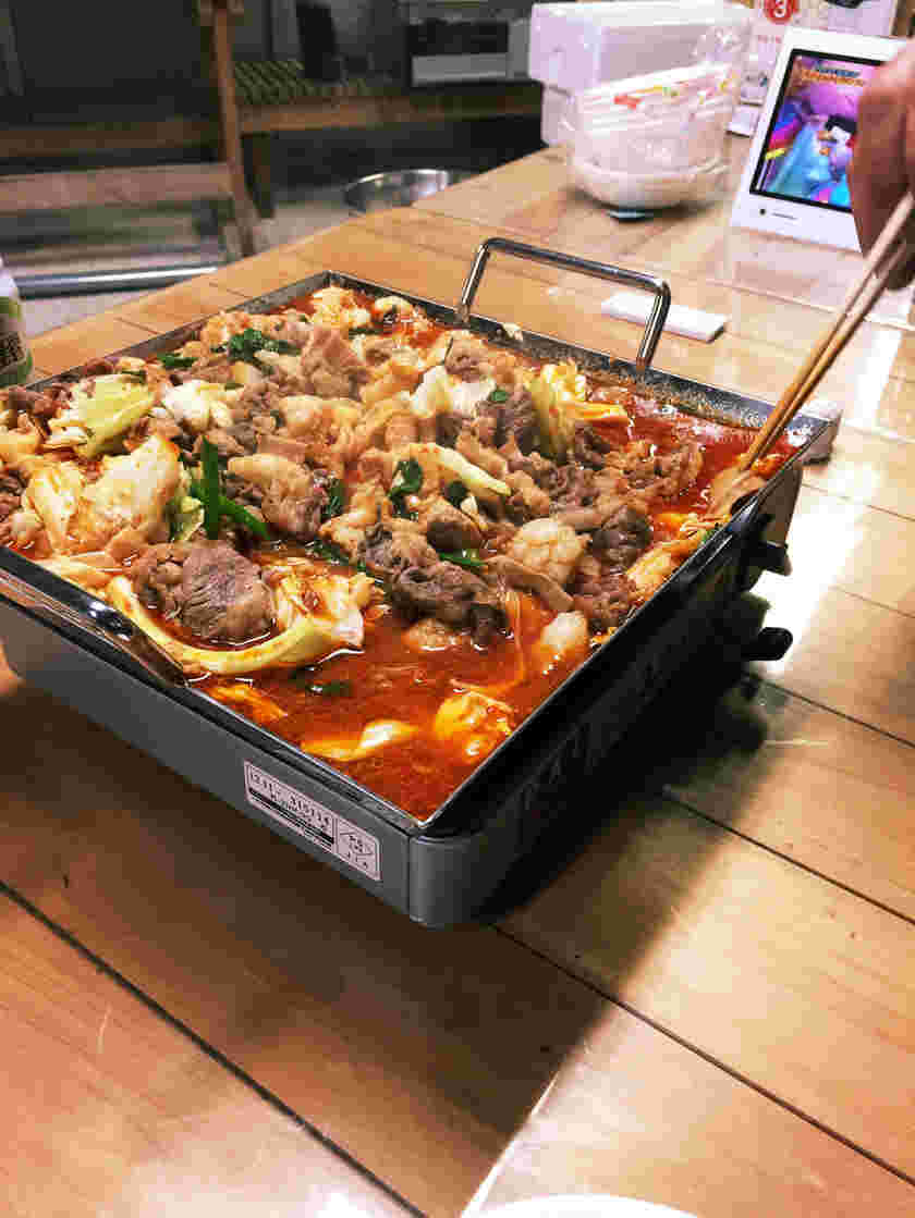 ホルモン入りちりとり鍋