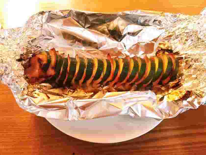 ズッキーニとベーコンのホイル焼き