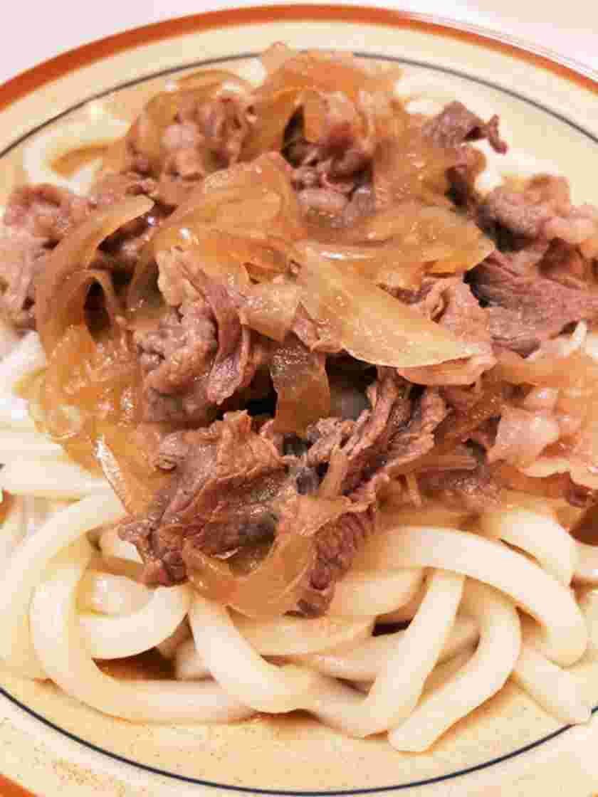 牛かけうどん