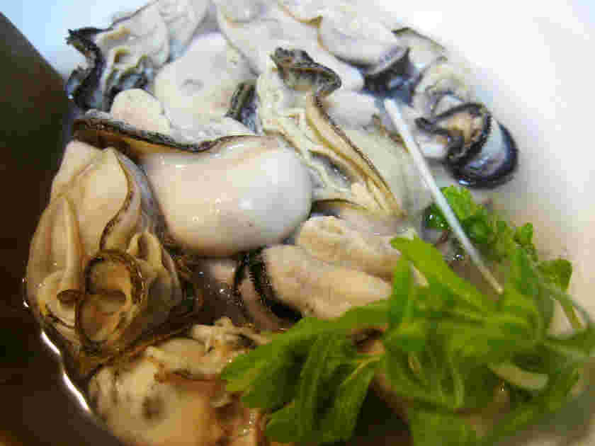 レンジを使った牡蠣の酒蒸し
