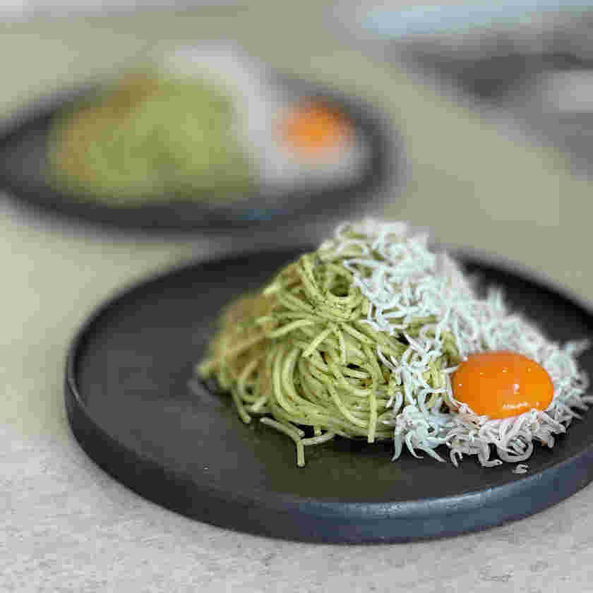 しらすのジェノバソースパスタ