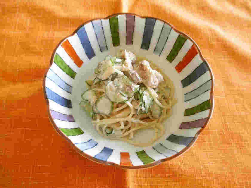 サバ水煮缶で作るスパサラ