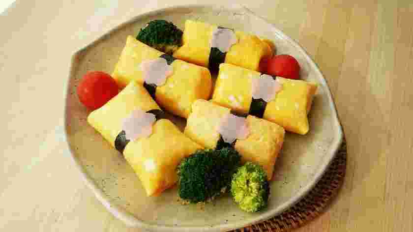 海苔で巻いた茶巾寿司
