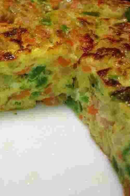 チーズも入った野菜沢山オムレツ