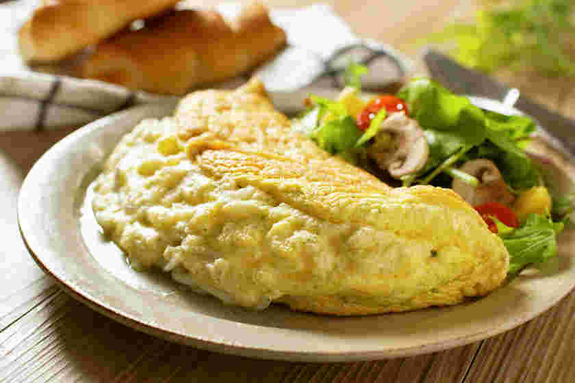 しらすとチーズのスフレオムレツ