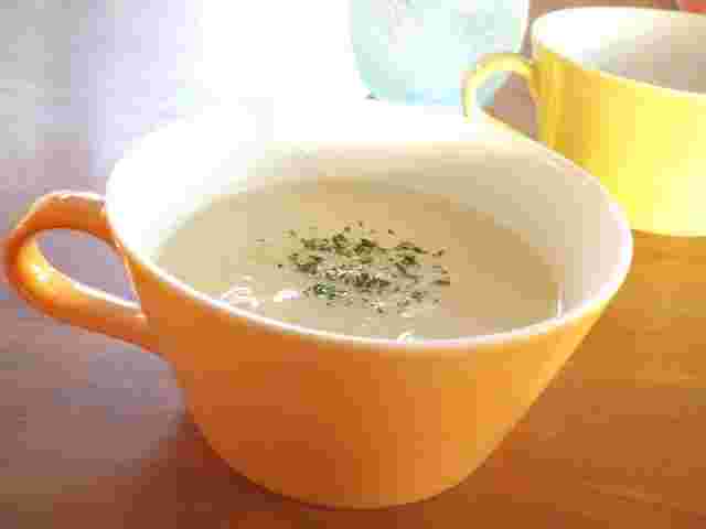 胃に優しいご飯のカブと豆乳のポタージュスープ
