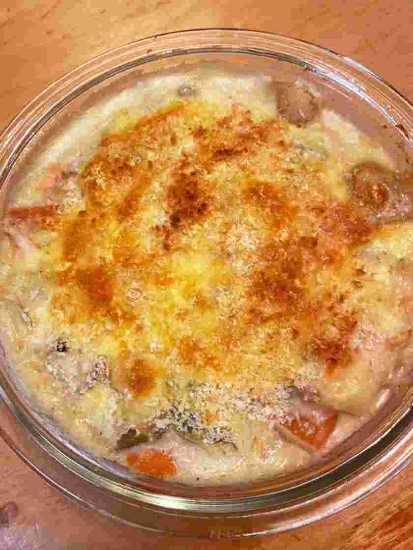 白菜と牛乳を使ったグラタン