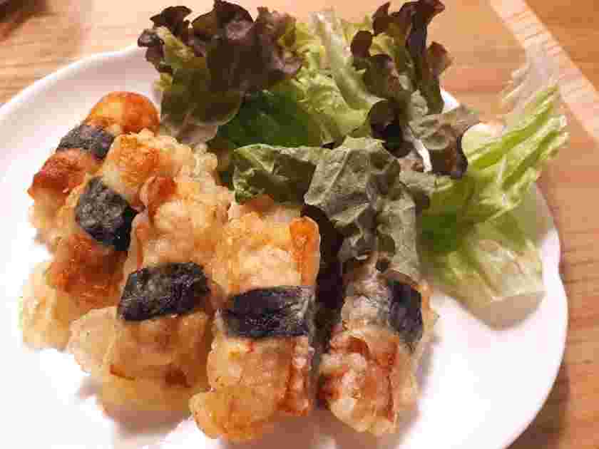 ささみとちくわの海苔巻天ぷら