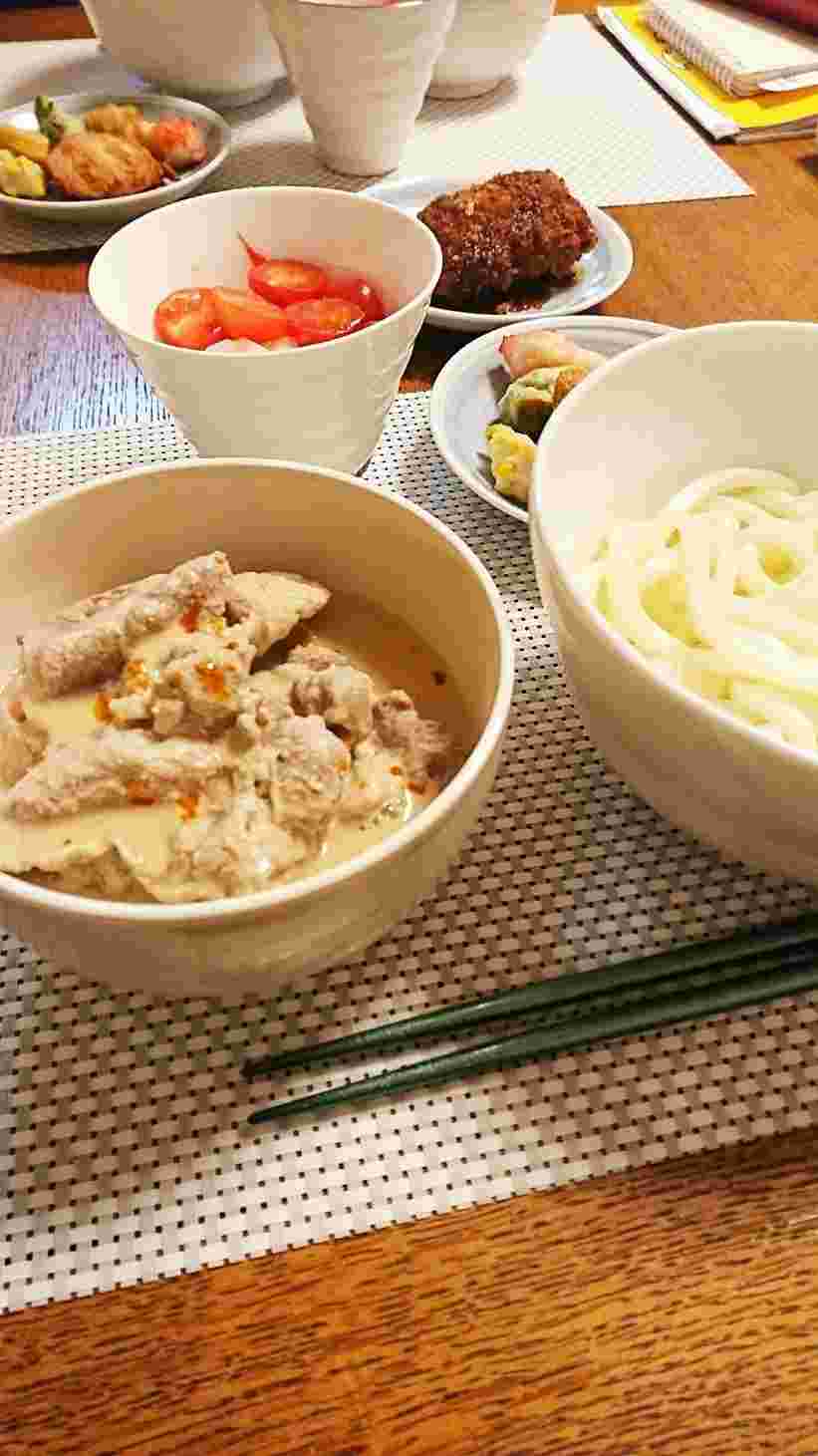 豆乳ごまだれのつけ麺風うどん