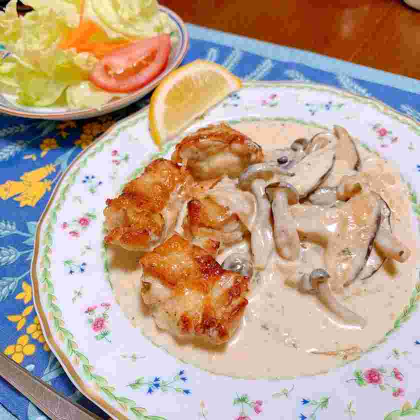 鶏肉のレモンクリーム煮