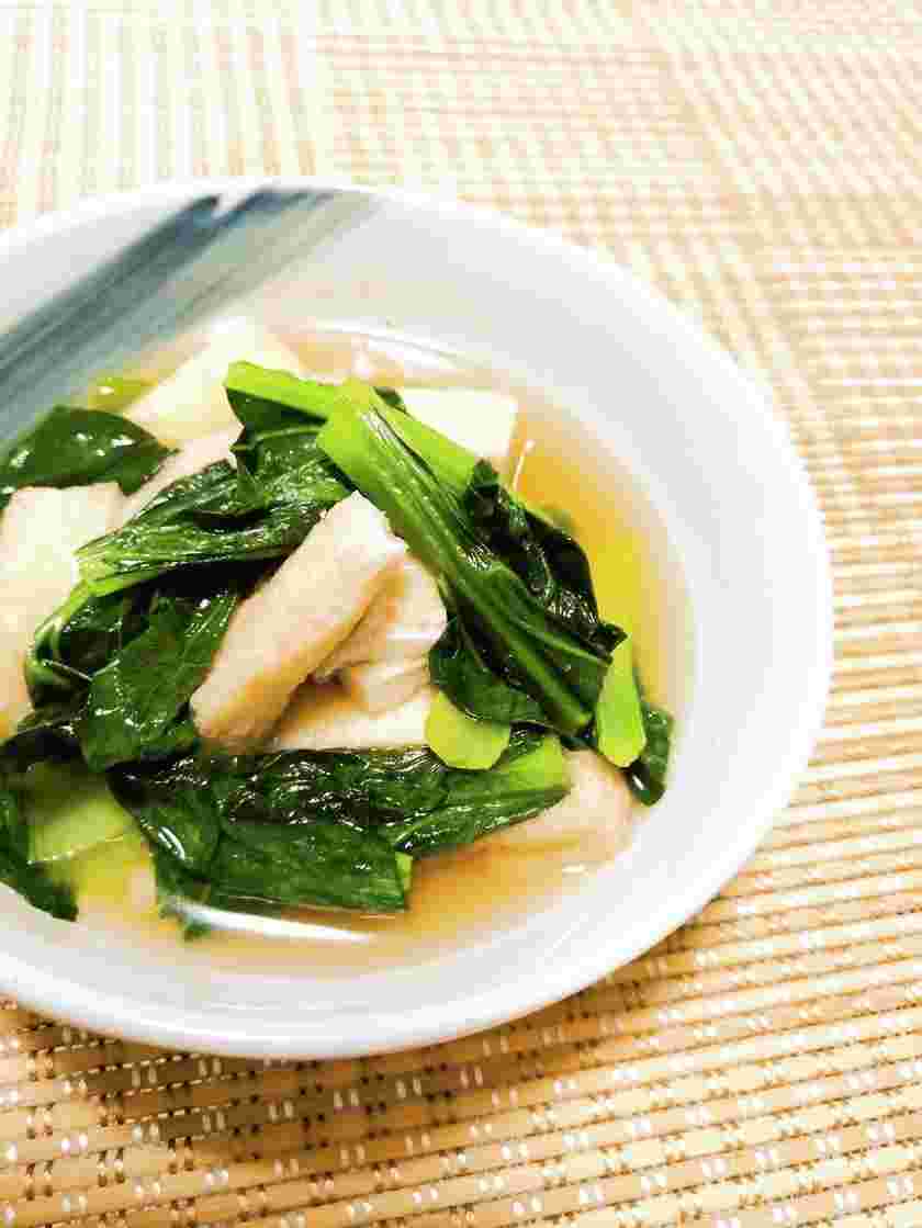 小松菜と油揚げの炊いたん