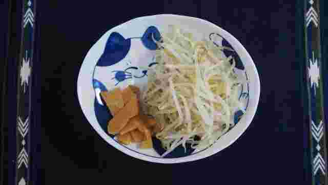 メンマが添えられたもやし