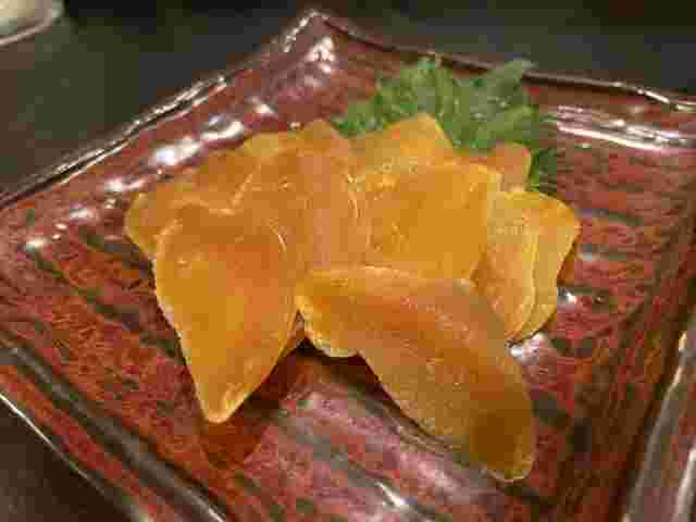 日本の珍しい食べ物であるカラスミ