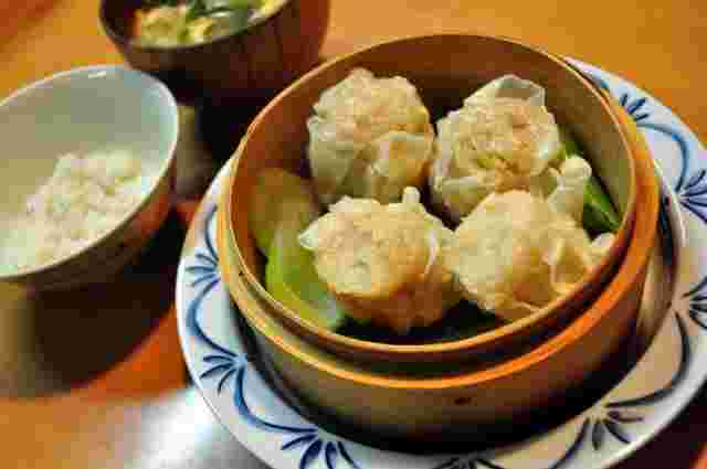 焼売とご飯のランチセット
