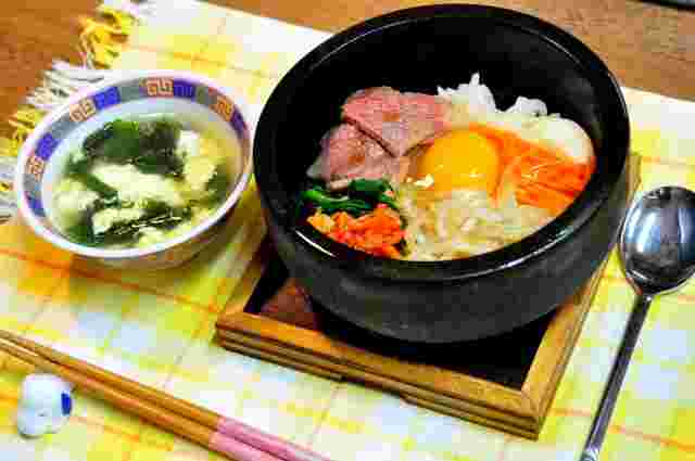 ビビンバとスープ