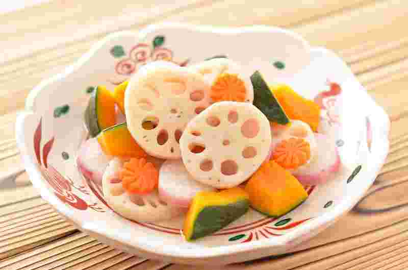 れんこんとかぼちゃの煮物
