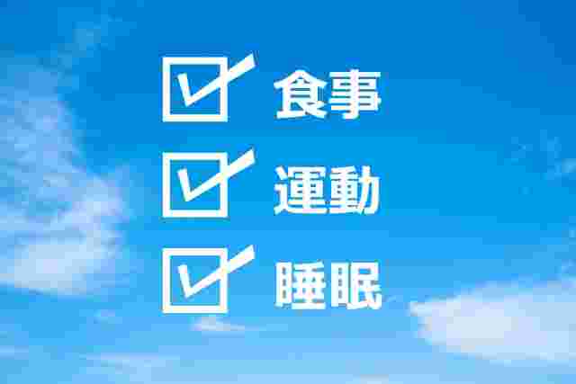 食事、運動、睡眠の説明画像