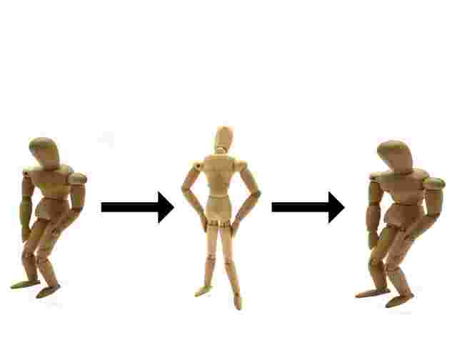筋肉が低下しているイメージ画像