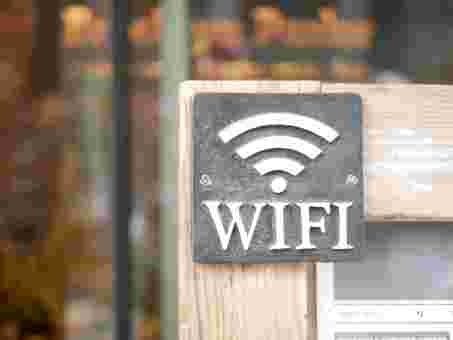木製のWi-Fiの表示