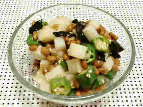 長芋・おくら・納豆の和え物
