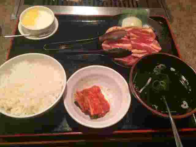 安楽亭　豚カルビランチ