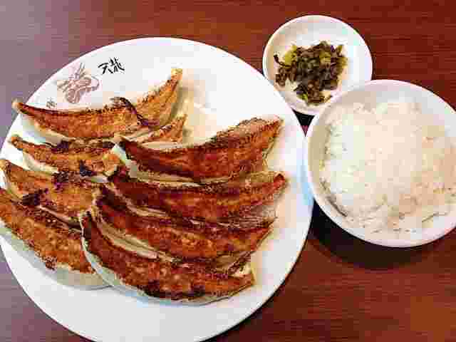 銀座天龍の餃子とライス
