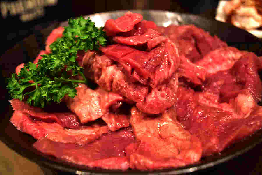 一心たん助　肉盛り合わせ