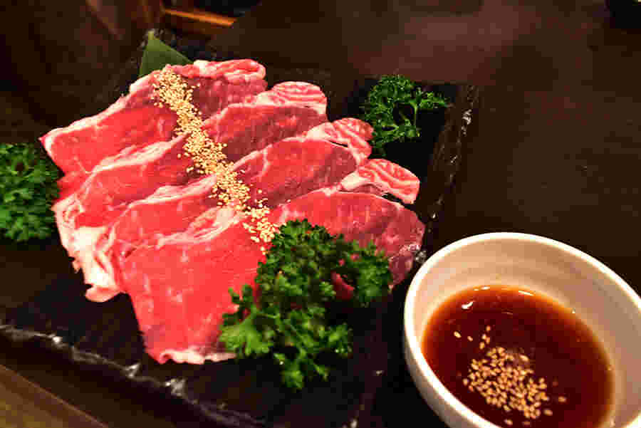 牛ロースの焼きしゃぶ　一心たん助
