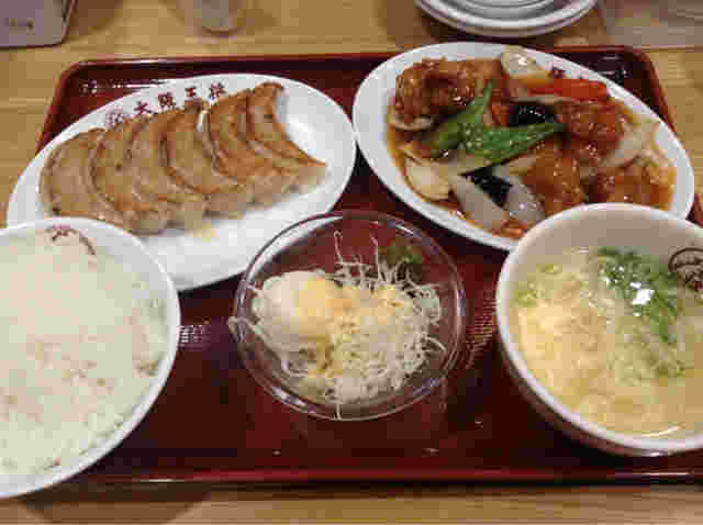 大阪王将の酢豚定食