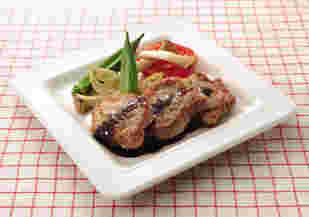 豚ヒレ肉ステーキのバルサミコソース