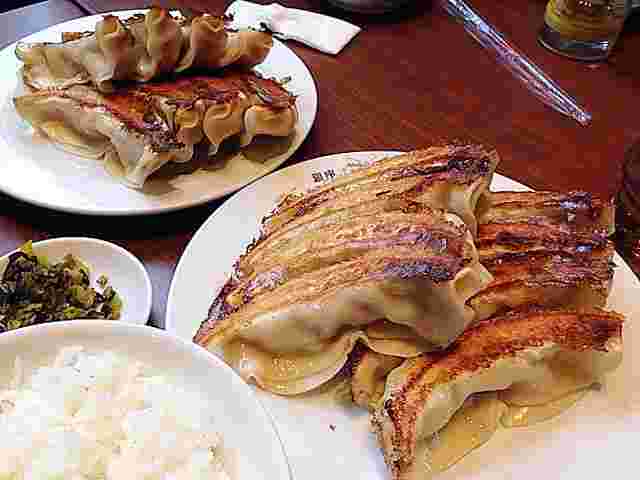 銀座天龍の餃子とご飯